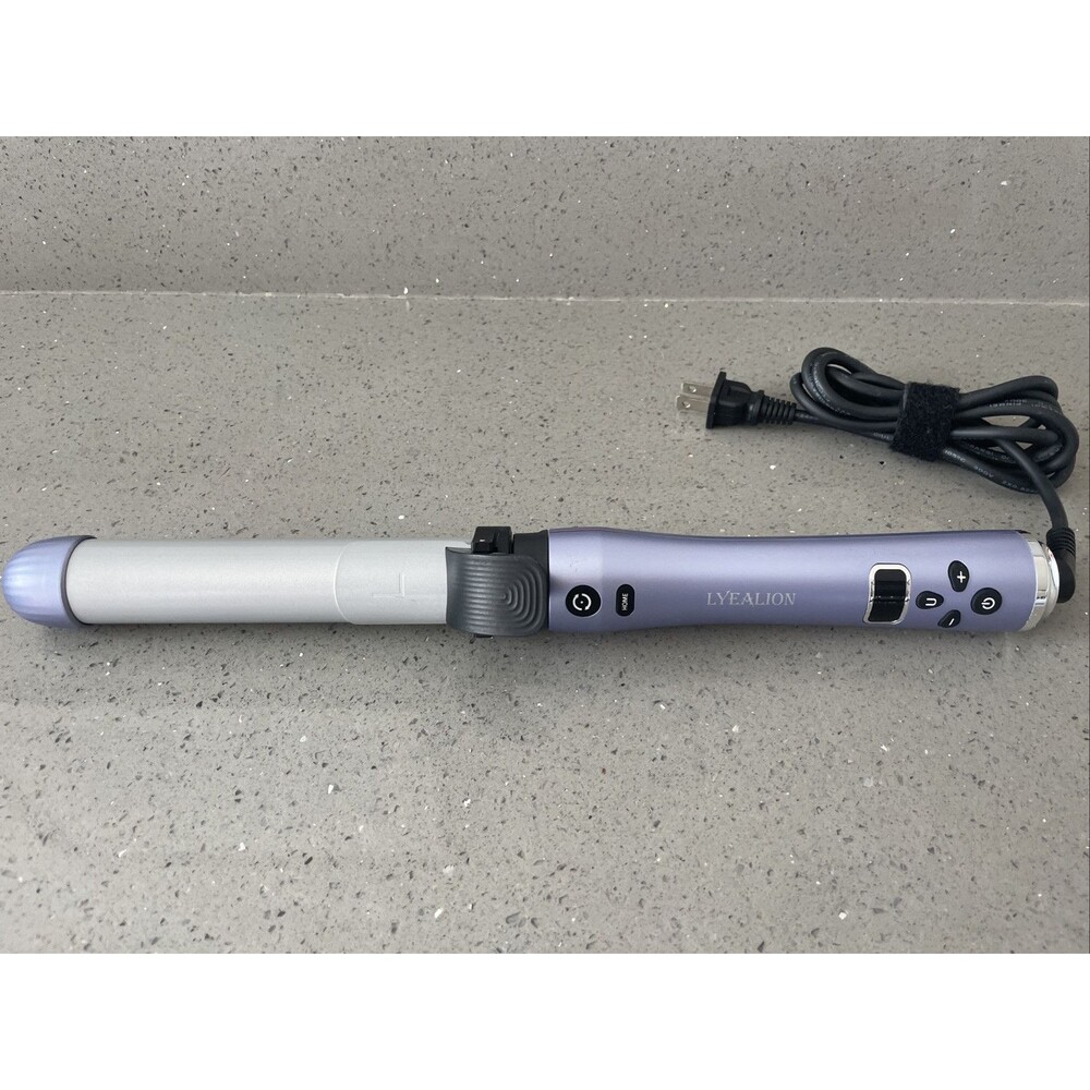 Lyealion SW01 Pink Gray Electric Coated Automatic Hair Curling Iron 1.25"